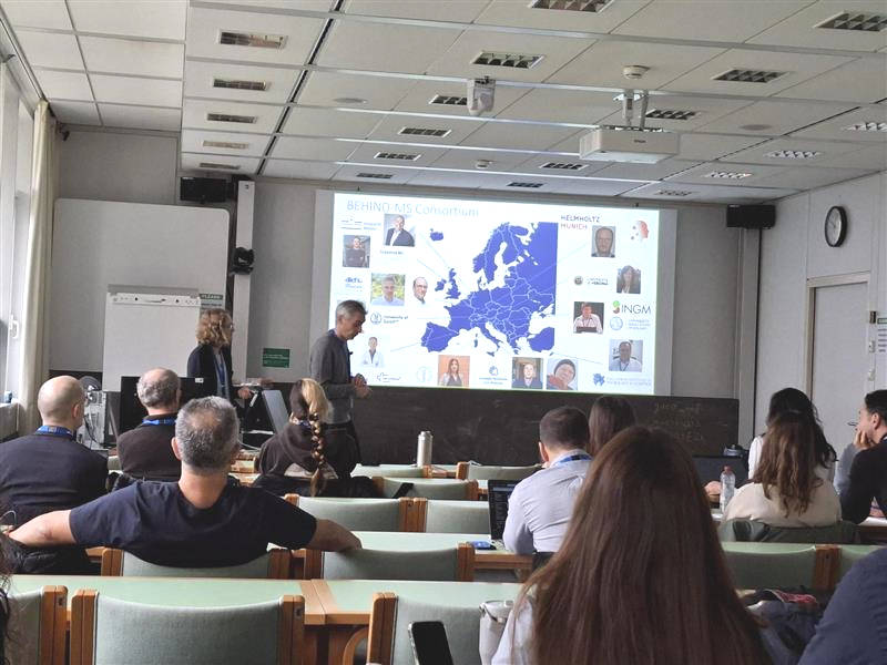 Prof. Henri-Jacques Delecluse welcoming the BEHIND-MS consortium partners.